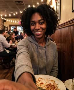 Selfie used to create AI headshot