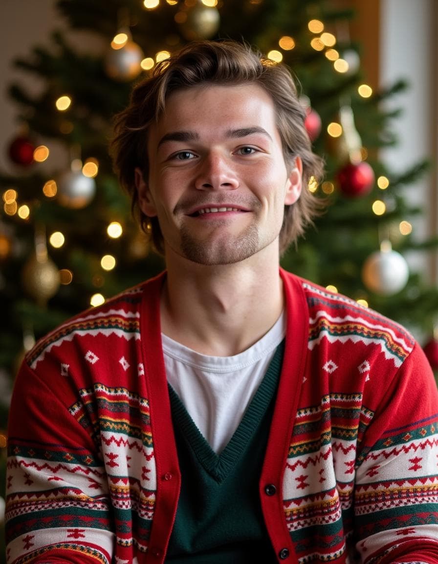 A Christmas Tree - Man style AI Christmas photo, example 1