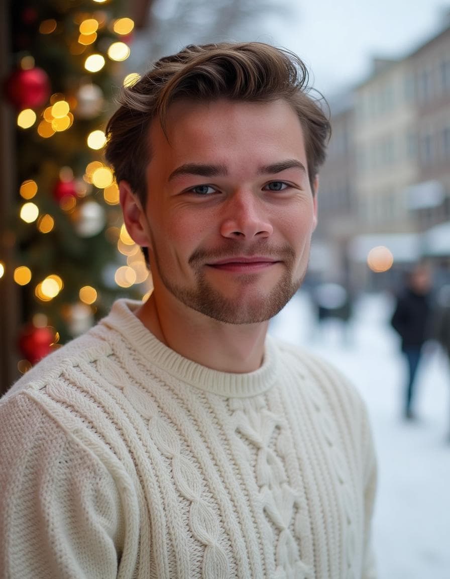 A Snow - Man style AI Christmas photo, example 3