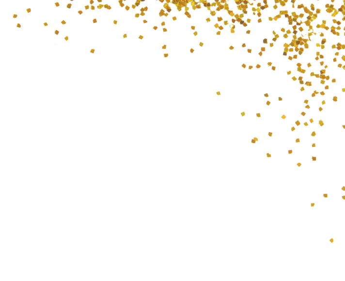 A confetti graphic on the right, used as decoration on the Christmas photos page.