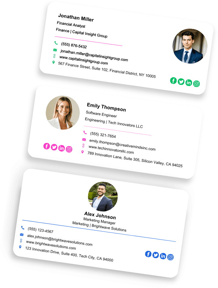 Email signature generator