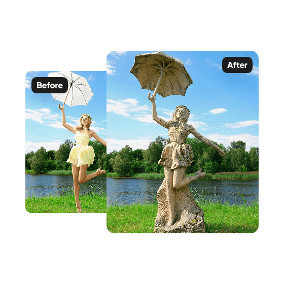 A third sample result from the Statue Generator, previewing one more edit.