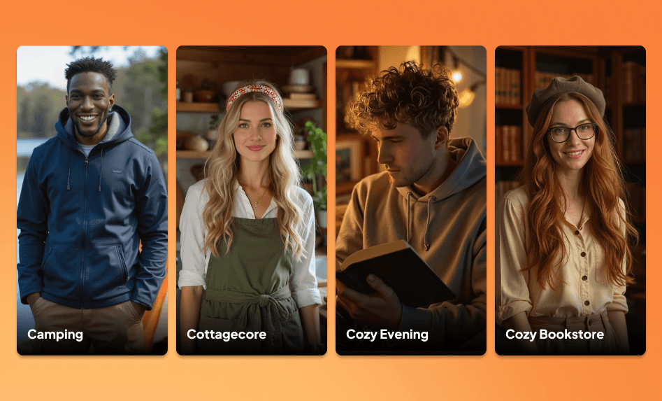 New Cozy Photo Packs β Camping, Cottagecore, Cozy Evening, and Cozy Bookstore