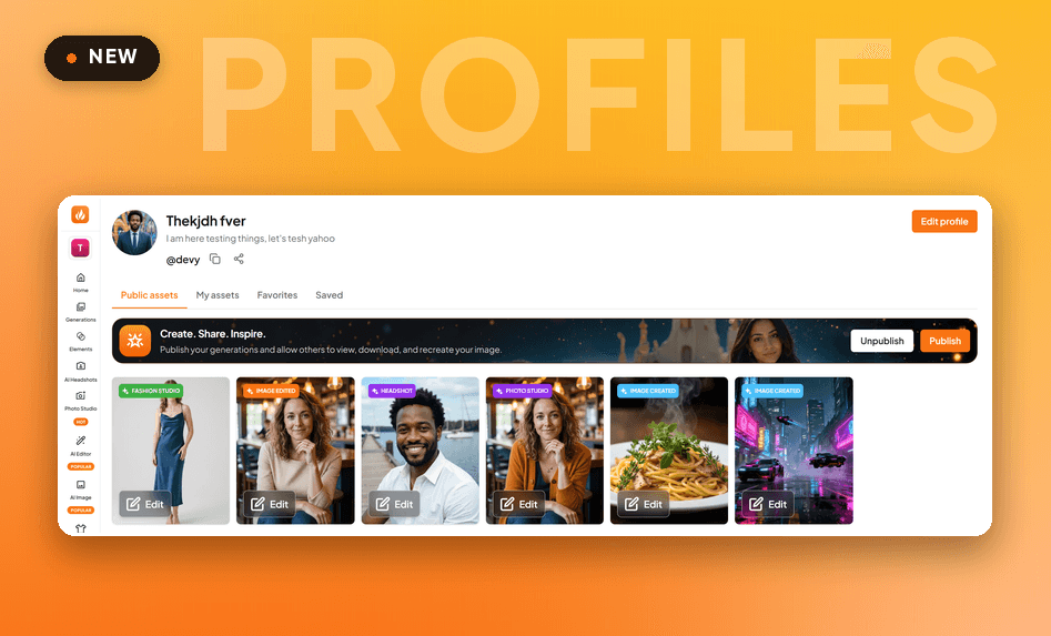 New Creator Profiles - Create, Share, Inspire