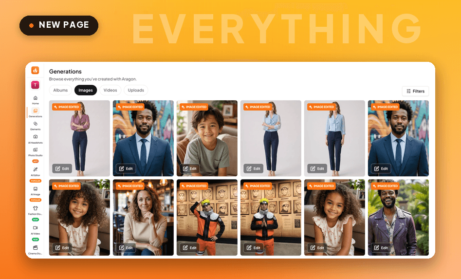 New Generations Page - Everything You Have Created
