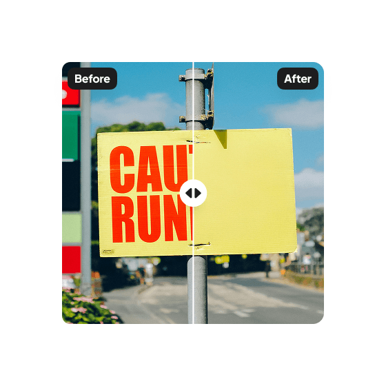 A third sample result from the Text Remover, previewing one more edit.