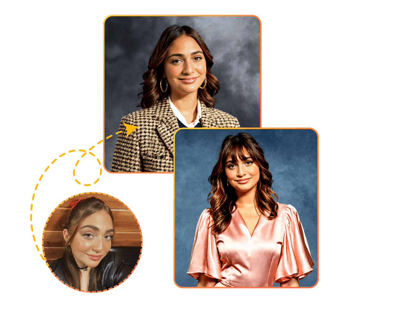A sample yearbook portrait, previewing example 6 on the yearbook photos page.