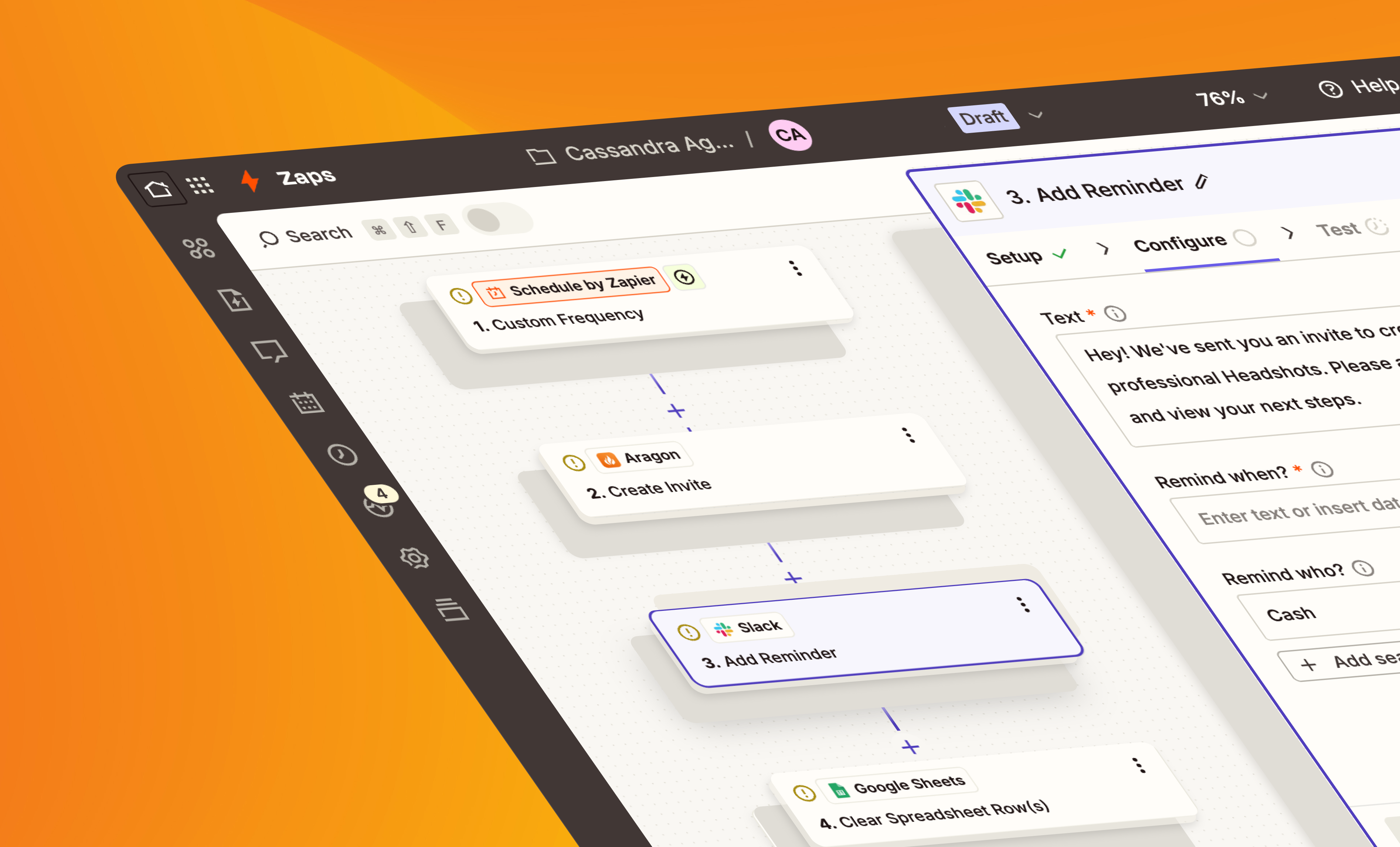 Zapier integration announcement screenshot