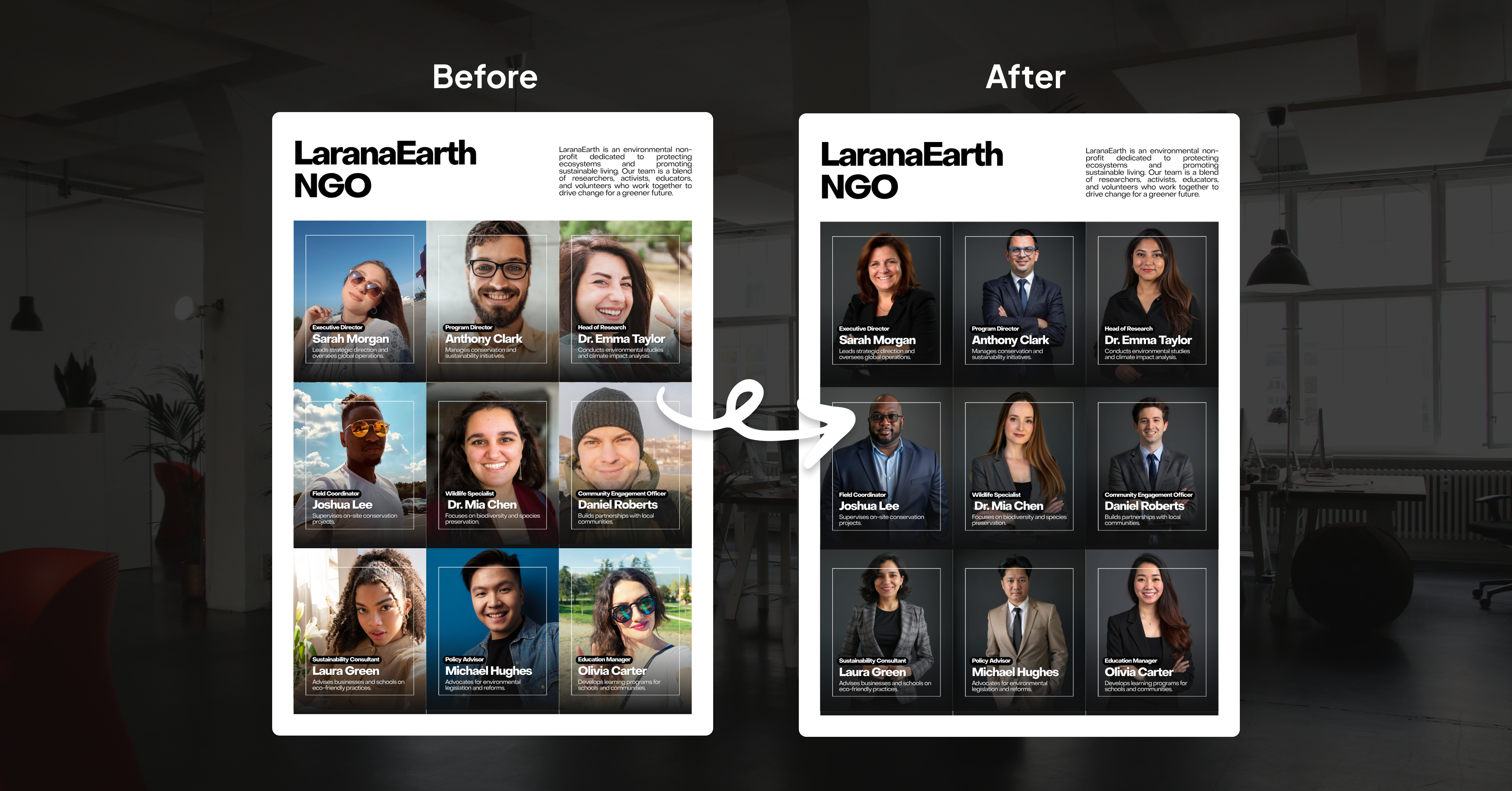 Conference speaker headshots